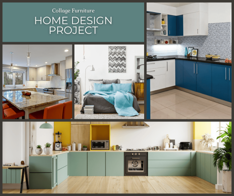 black green blue modern collage furniture facebook post